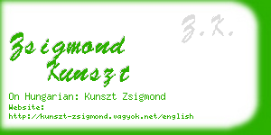 zsigmond kunszt business card